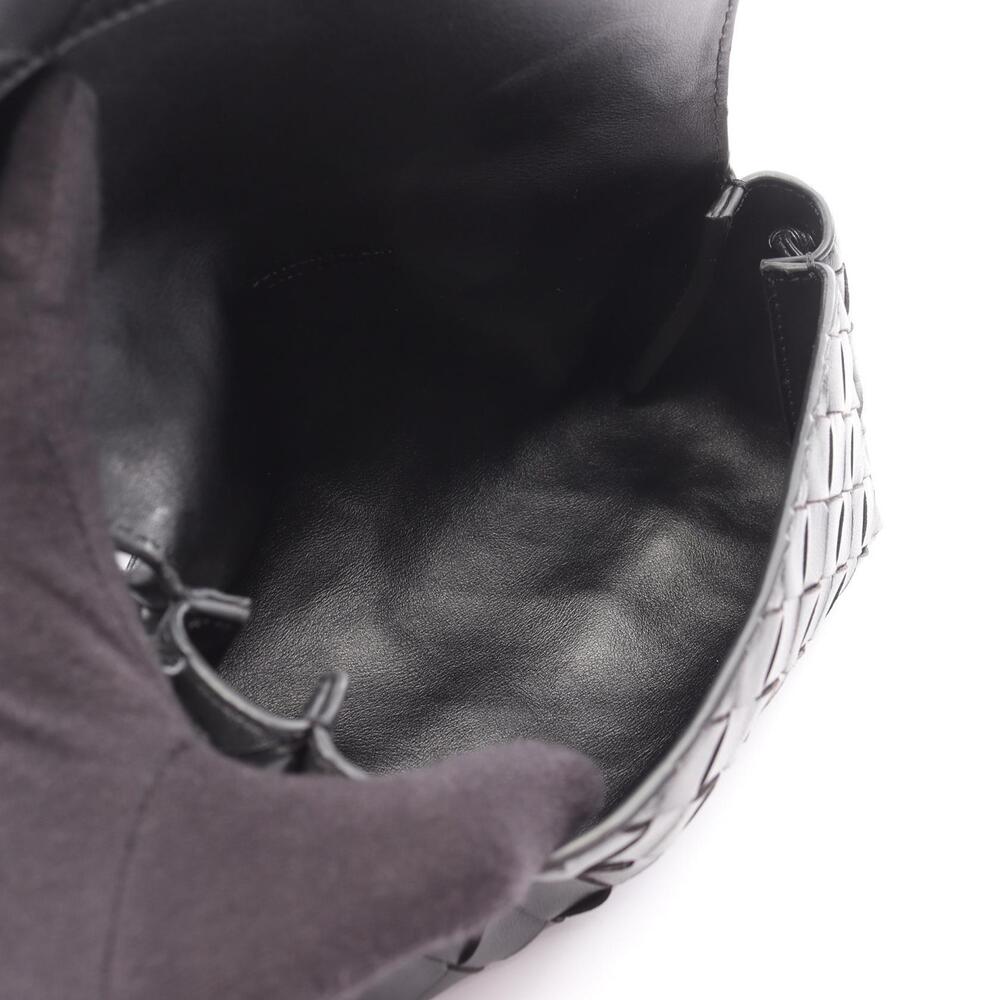 Bottega Veneta Intrecciato Shoulder Bag Leather Black - Picture 3 of 8